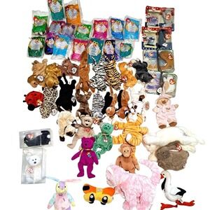 Vintage Beanie Babies Lot, McDonald's Teenie Beanies - 50+ Plush Collection!